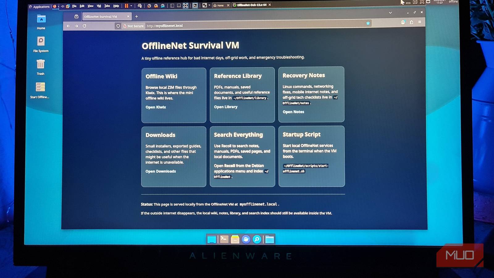 debian-vm-xfce-offlinenet-landing-page